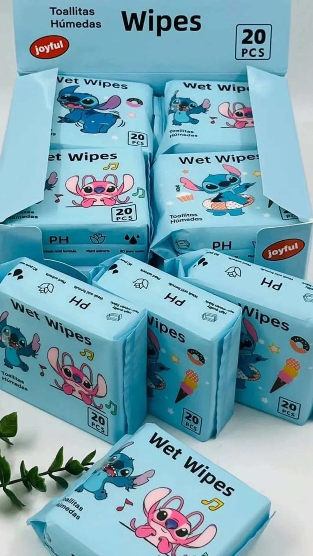 دستمال مرطوب جیبی طرح Stitch | بسته 20 عددی