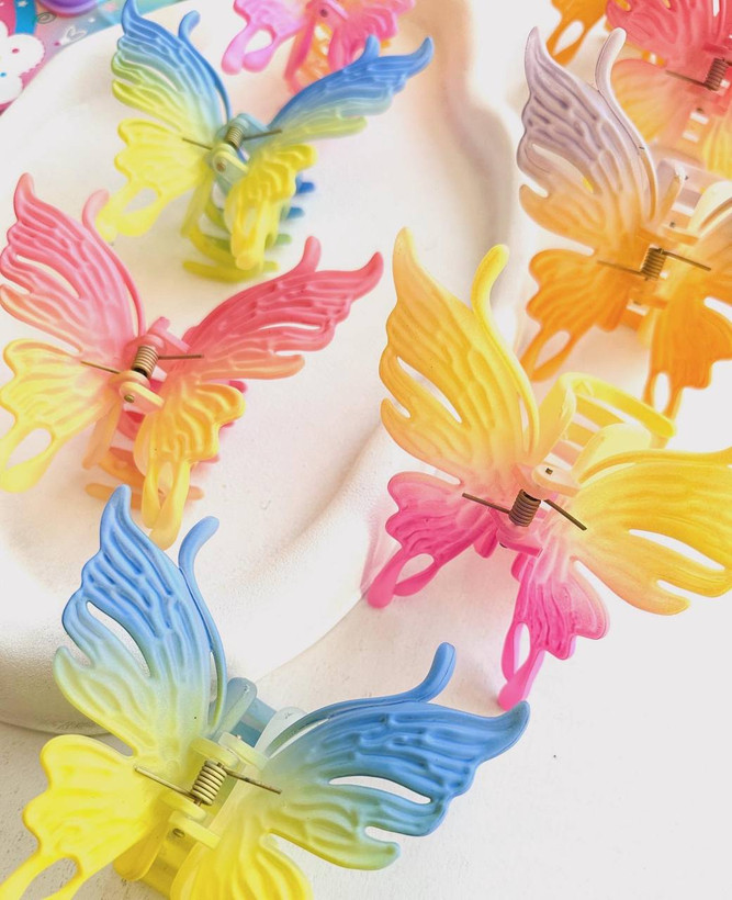 گیره مو پروانهای رنگی فانتزی 🦋🌈