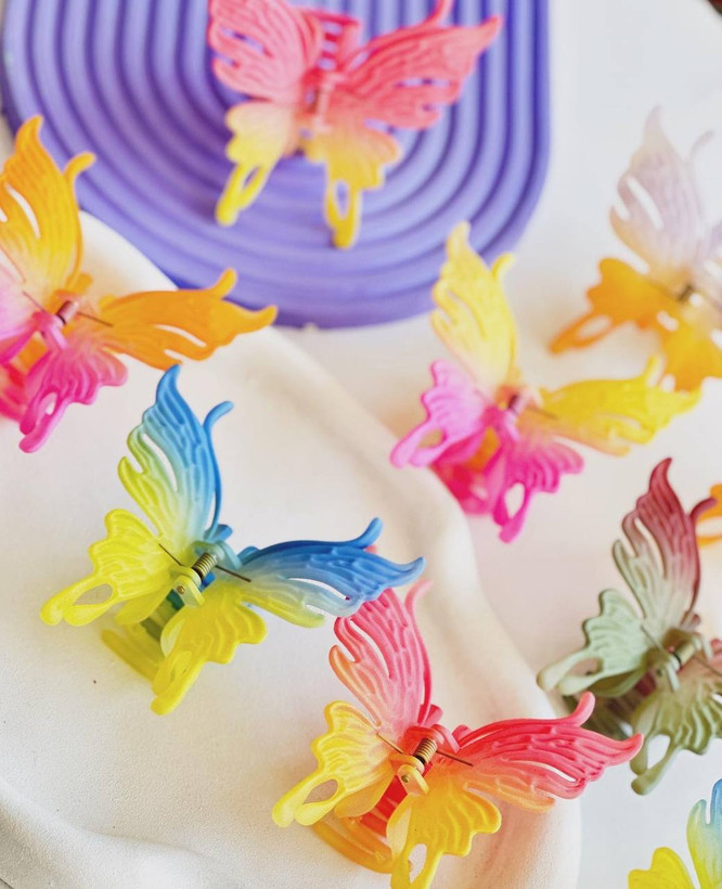 گیره مو پروانهای رنگی فانتزی 🦋🌈