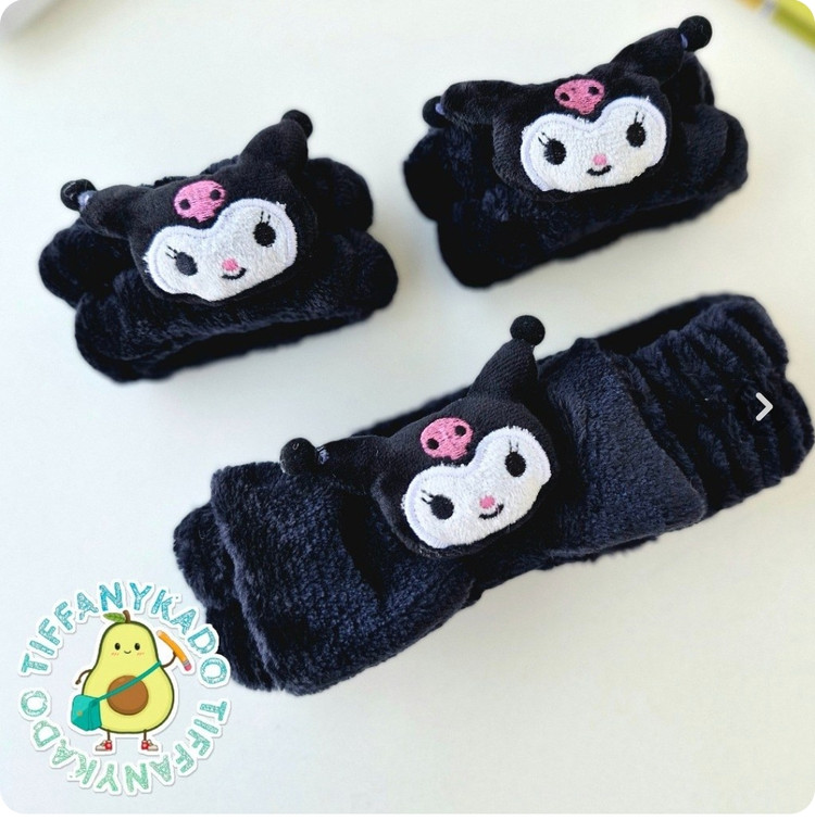 🎀 هدبند حولهای فانتزی طرح Kuromi
