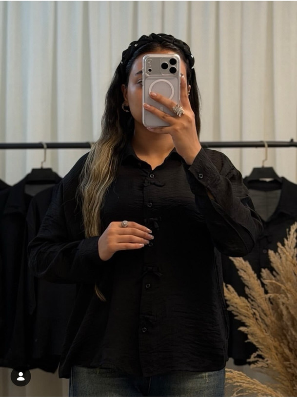 شومیز زنانه ساده و گرهی